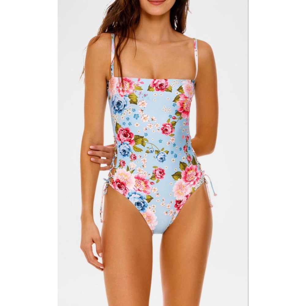 NWT Agua Bendita Meriel Meraki M Floral Print One Piece Reversible Swimsuit - Picture 7 of 10